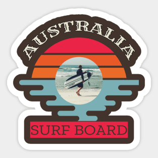 Australia surf board Sticker